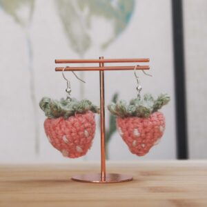 Crochet Strawberry Earrings