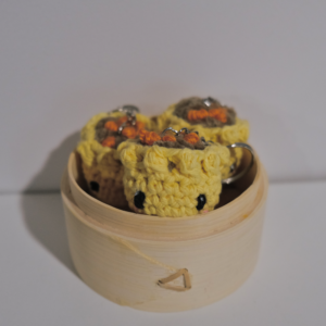 Crochet SiuMai Keychain