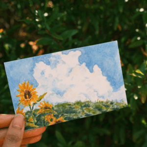 My Neighbor Totoro Sunflower Watercolor Print